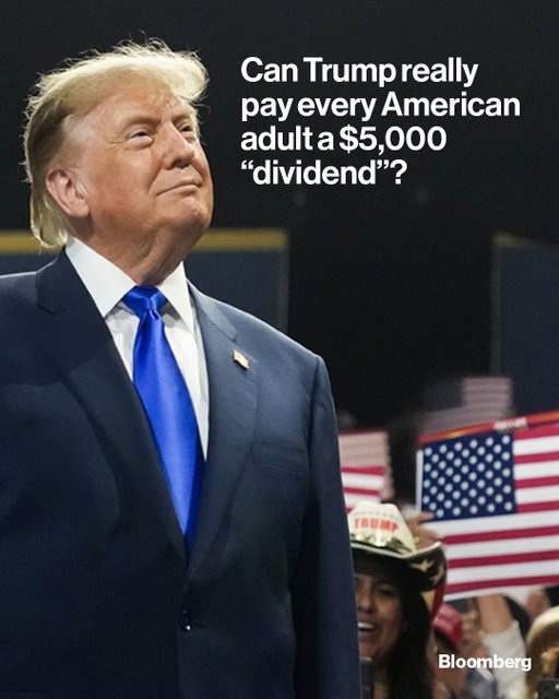 Donald Trump says he'll pay every American adult a $5,000 "Trump dividend" if the Republicans retain control of both chambers of Congress after the midterms.

Can he actually do it, how much would it cost and where would the money come from? Tap the link in bio for our explainer.

📷️: Andrew Harnik/Getty Images
