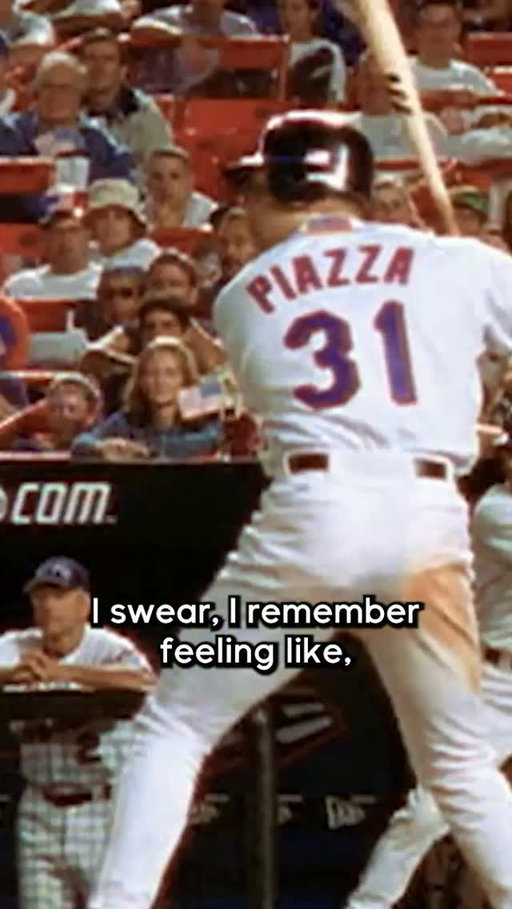 “It was awesome…did this town and this stadium and these people need that. Wow, did they need that!” 
 
Mike Piazza’s dramatic home run – just 10 days after the September 11th terrorist attacks in New York – even had Chipper Jones and the Braves applauding. 
 
It was just one part of baseball’s role in helping to heal New York and America 25 years ago in the wake of 9/11.
 
Watch “When America Took The Field” tonight at 10 pm ET on @MLBNetwork.