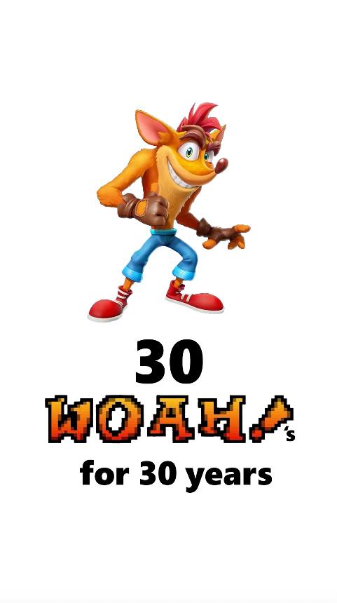 here's to 30 years of @‌CrashBandicoot
