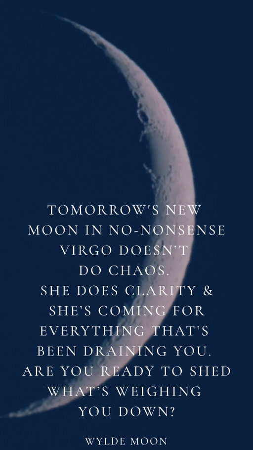 Hands up if you're ready to clear out what's sapping your energy. 🌱

Tomorrow's New Moon in Virgo is bringing exactly the energy you need. Link in bio for pointers to make the most of her purifying power ✨