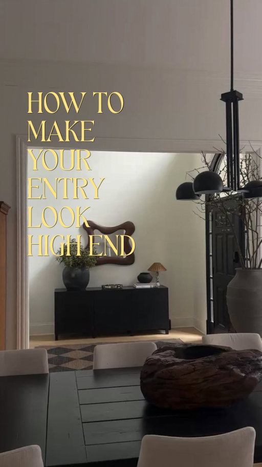 my biggest tip for styling a high end entryway is adding something unexpected - or personal to you. I feel like this adds a bit of character and interest, no?

other items I usually consider in the entry:
1. flowers!! fresh or faux, for height and cozy
2. an object to add texture and interest
3. lamp for evening lighting 
4. mirror - especially in a small entry space

what’d I miss?