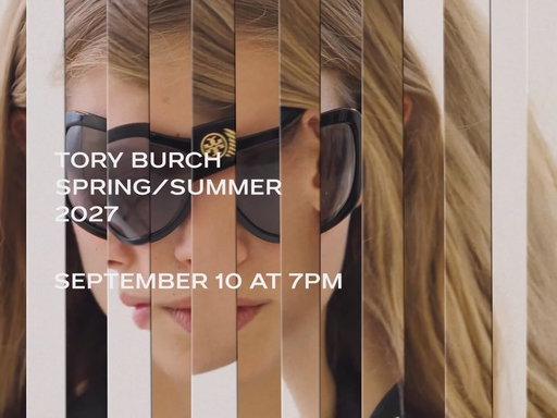 The Tory Burch Spring/Summer 2027 runway show. Tonight, 9/10 at 7pm ET. #ToryBurchSS27 #ToryBurch