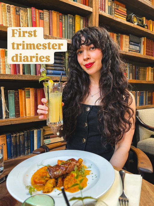 First trimester diaries 🥹🤍

Here posing with a mocktail 🍹
I’ve been really lucky with the first trimester, no nausea, sickness or food aversions. Swipe to see how it went 🥰

Travelled to London to shoot our announcement 🥹

Our cats are really clingy to me 🥹

Sending pictures to each other of cute baby clothes (no we don’t know the gender yet)

Chester is always giving me kisses 🥰

Requesting my eggs not to be runny, the amount of things you find out you cannot eat!

Cocktails, Paul encouraged me to have a fun drink rather than I just usually get apple juice 

Started bloating up more in the evenings 

Smiling on my birthday, but having a week of migraines and high blood pressure 

Food out with friends but realising I cannot eat big portions in one go, smaller meals are better as your digestion slows a lot and I’m in pain 

Reality after the sunflower field is the pollen broke me out in hives, my skin is so sensitive to triggers and I’m so so itchy in the evenings now. Hoped to have shot our announcement here but at the scan we found out I was 9 weeks and not 12 🌻

Suffered a really bad eczema flare up on my hands which were really itchy and blistered for 3 weeks 

Loved our holiday to Spain but I couldn’t deal with the heatwave there and really struggled 

Friends party, had to come up with an excuse to why I wasn’t drinking 👀

Progression of tests! We found out so early!

Taking the third test, not agreeing that I was 6 weeks and definitely thought I was earlier. I was right 😅

Do you tell people early or not? 

The first test!!!!! That line was so faint 😳