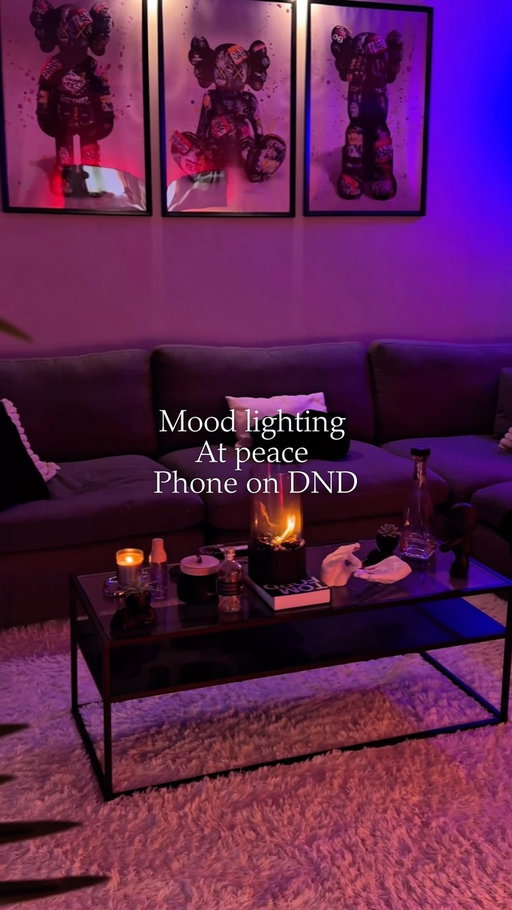 Mood lighting, at peace, Phone on DND😮‍💨
.
.
.#homevibes #ambientlighting #peaceful #relatable #fypシ