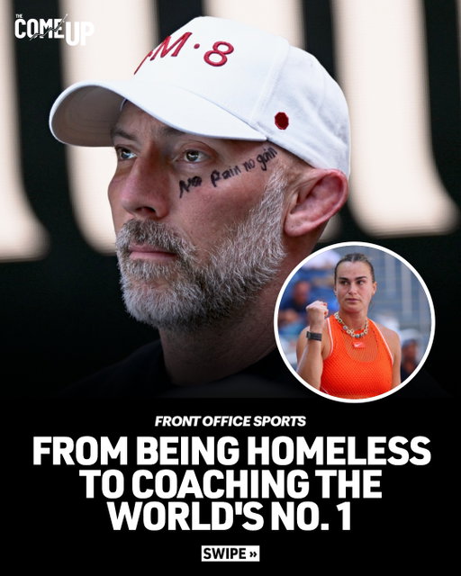 Before he was Aryna Sabalenka's performance coach, Jason Stacy was homeless on the streets of Tacoma, Washington. He joined Sabalenka's team in 2018, when she was outside the top 10. She's now a four-time Grand Slam champion and world No. 1 🎾 #TheComeUp⁠
⁠
More on his story in bio.