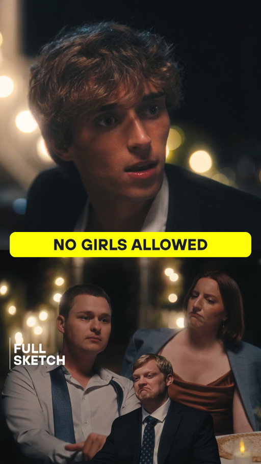 No girls and no exceptions, with @joshrichards, @maria_smal, @curry.barker,
@cooper_tomlinson, and @laneyserface.

A huge thank you to our amazing crew!

EP: @chrissawtelle and @joshrichards
Showrunner/Director: @jaredpopkin
1st AD/Line prod: @berger.alec
Producers: @jaredpopkin, @berger.alec, @eli.difiore, and @katiekalass
Writers: @jaredpopkin, @zaviorphillips, @averygirion and @clevortrever
Script Sup: @queenb_onthemove
PD: @bittlemethis
Set Dec: @tisch_tas, @des_ignstudios, and @jansenmcole
DP/Colorist: @eli.difiore
Gaffer: @petebuck892
Key Grip: @sorencchristoph
HMU: @mattolafolson and @ramediamakeup
Wardrobe: @byfionaskye and @reecevenera
Sound: @idontevenlikefishdotcom
Editor: @joemmatthews
Post Sup: @katiekalass
Key PA: Evan Gooden