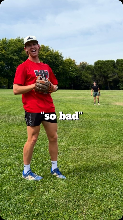 This is why playing catch with pitchers sucks sometimes 😂