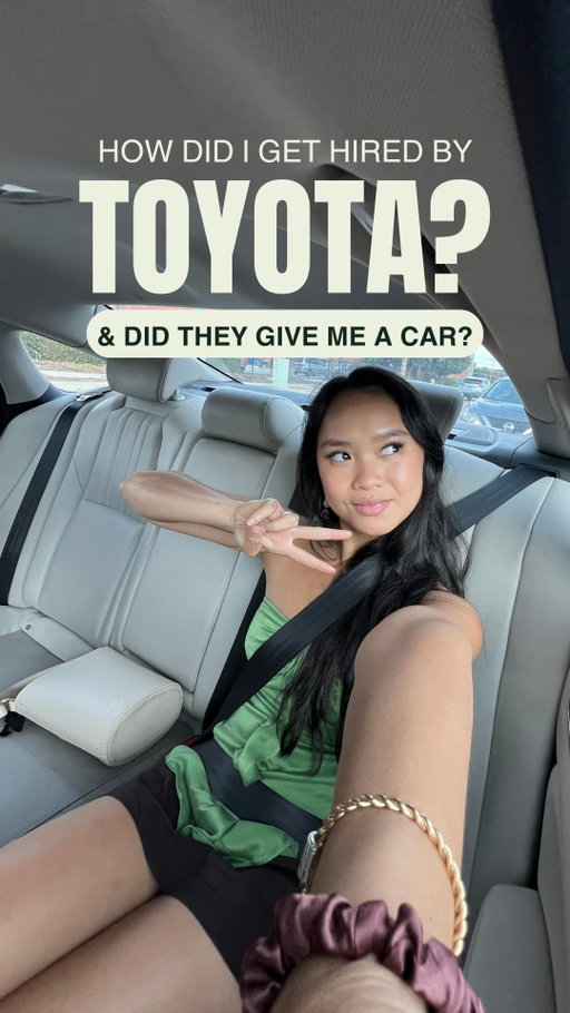 hiii to all you new faces!! 

if you’re new here, I’m Tran - a 28 year old UGC creator and your WFH bestie 🥰

I recently got married and 6 days after coming back from a 4 week honeymoon, Toyota flew me out to make car UGC for them 🫪🫪 insane tbh

follow along if you wanna learn more about how you can get into UGC as well and stay tuned for my BTS on this shoot!!