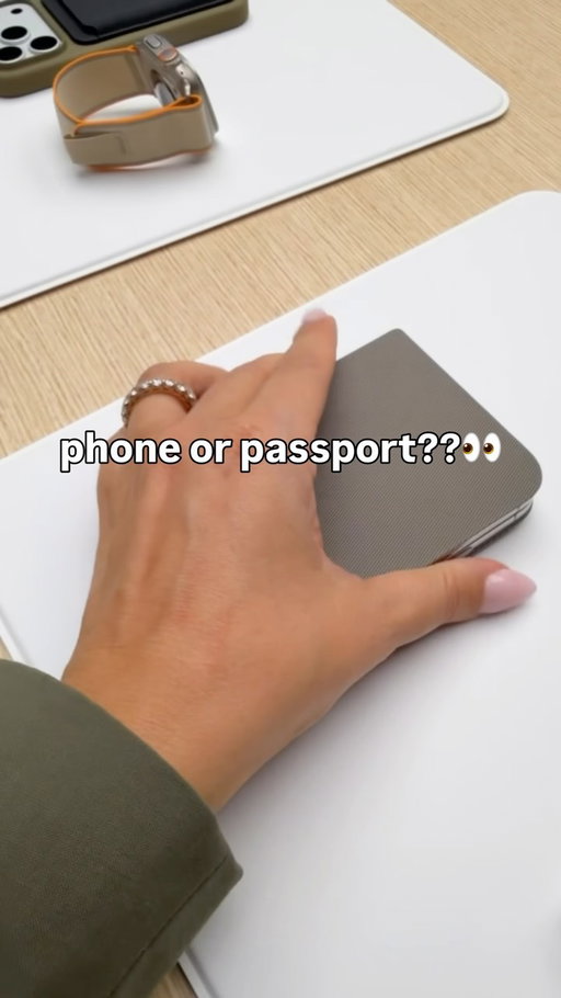 Think passport when closed and Think iPad mini went opened