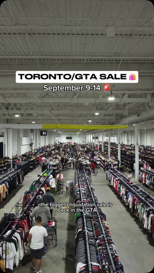 TORONTO/GTA! Liquidation Expo is BACK with 5 massive warehouse sales all happening in one place. Shop brand-new liquidation deals, huge discounts and limited-time finds throughout the event.

📍 LOCATION: The International Centre, Hall 6 — 6900 Airport Rd, Mississauga
🗓️ DATES: OPEN TODAY until September 14
⏰ HOURS: 10AM–9PM
🚗 FREE entry & FREE parking

Come check it out before it’s gone.