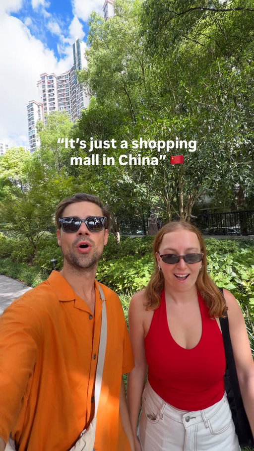 Comment ‘CHINA’ and we’ll send you our full guide to visiting (including restaurants directly from Amaps!) 🇨🇳🙌🏼

Follow @brittandmitchworldwide for more China and bucket list travel inspo ✈️

Sometimes… a shopping mall IS the destination!! 

Would you believe this is actually a shopping mall?! So crazy! This is the 1000 trees mall in Shanghai. 🤯🌳

This has to be one of the coolest shopping malls we’ve ever seen, with thousands of trees built into the architecture making the whole place feel like a futuristic forest!

📸 The BEST view is from the park across the bridge. It can be surprisingly hard to find, but this is where you’ll get the iconic view of the whole building!

Definitely add this one to your Shanghai itinerary ✨

#Shanghai #ShanghaiTravel #ChinaTravel #ShanghaiGuide #VisitChina