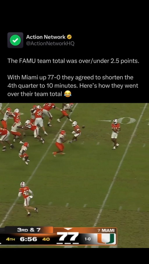 FAMU said “I’m leaving here with something” 😂

#betting #sportsbetting #cfb #famu #ncaafootball