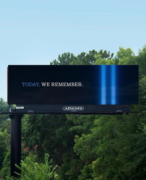 Never Forget 🙏 (Billboard by @adamsoutdoor)
