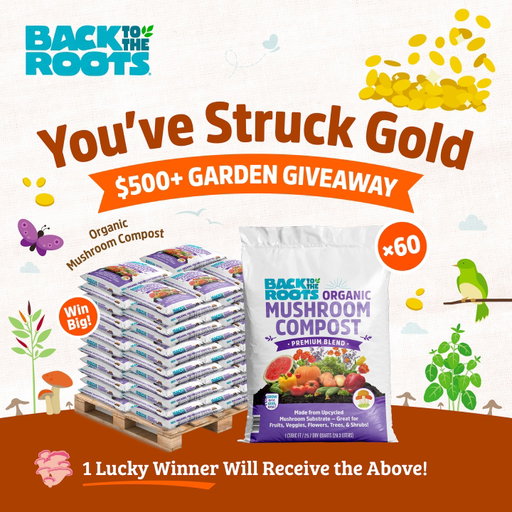 ⚡🌱You've Struck Gold… $500 GIVEAWAY! 🌱⚡

It was so popular, we’re doing it again! 

Want SIXTY bags of our 100% organic compost straight to your door? All you have to do is enter below and agree to capture the big delivery when it arrives! 

Ideal for getting your garden ready for fall planting, we’ll pick one lucky winner to receive:

1 x Organic Mushroom Compost - 60 1 cu. Ft bags.

To enter: 

1. Follow @backtotheroots_official.
2. Comment ‘WINNER’
3. Tag a friend you want to grow with. 

No purchase necessary. Contest ends 11:59 PM CT on 9/25/26. Open to US shipping addresses only. The winner will be notified via DM after contest end date. Void where prohibited. This contest is in no way sponsored, endorsed, administered by or associated with Instagram.

#gardeninggiveaway #gardengiveaway #soildelivered