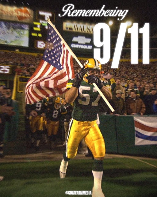 25 years ago today, America changed forever. 🇺🇸

In the days following September 11, 2001, football came to a halt. When the NFL returned to the field, the game took a back seat as players, coaches and fans across the country came together to honor the lives lost and the heroes who answered the call.

Remembering the 2,977 lives lost on September 11, 2001.

Never Forget. ❤️🤍💙