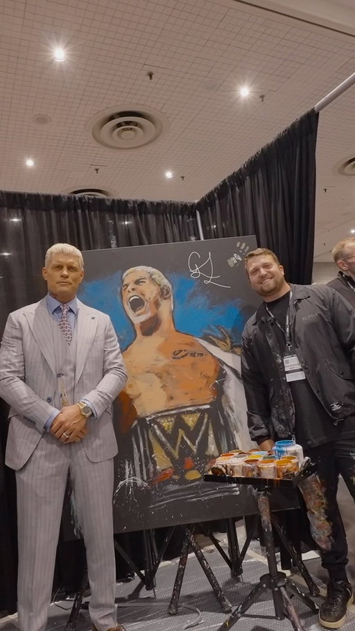 Painting @americannightmarecody LIVE at @fanaticsfest ‼️ Who should I paint next⁉️ @fanatics @fanaticsauthentic @wwe Special Guest Star @megankeller4 ‼️
🎥🔥 @pittsburghflyover