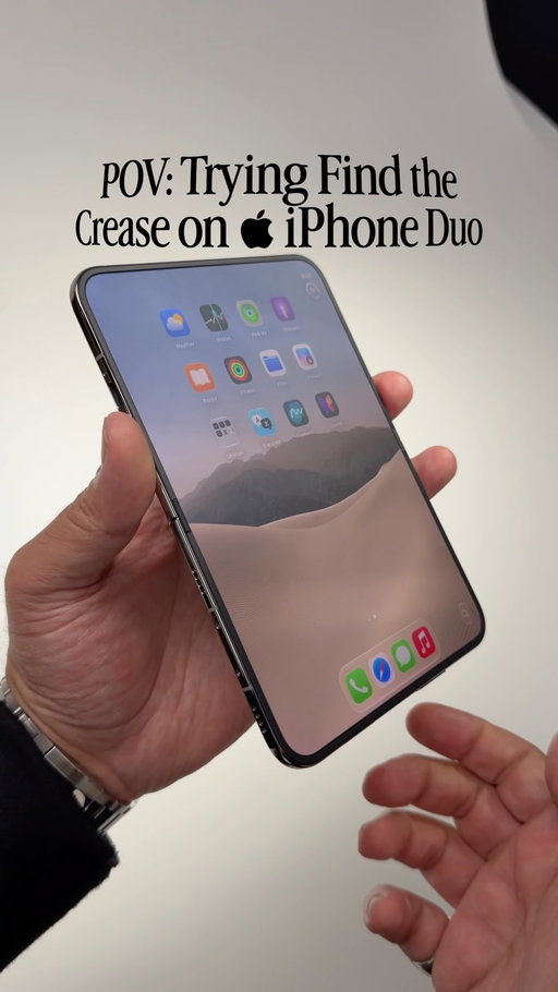POV: trying to find the crease on the iPhone Duo… and genuinely struggling. 👀

This is the first foldable I’ve used where the crease basically disappears during normal use.

Apple may have arrived late to foldables… but this part feels VERY polished.

Would a nearly invisible crease make you switch? 👇

Follow for more iPhone Duo hands-on tests from Apple Park.

#iphoneduo #appleevent