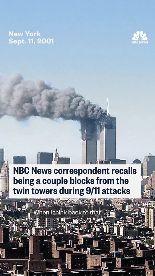 25 years ago NBC News' Anne Thompson reported from lower Manhattan at the scene of the 9/11 attacks. She recalls the "terrifying" day and finding cover when the South Tower of the World Trade Center was struck.