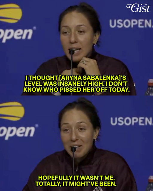 Never change, JPEG. 🫶⁣
⁣
No. 1 Aryna Sabalenka will play for her third consecutive US Open title after dismantling American No. 3 Jess Pegula in straight sets last night. 🎾⁣
⁣
Meanwhile, No. 2 Elena Rybakina, who’ll take the No. 1 ranking from Sabalenka on Monday, rallied for a three-set comeback against crowd-favorite No. 4 Coco Gauff on Thursday night. 👀⁣
⁣
Hold onto your Honey Deuce because the US Open comes to a close this weekend. Keep up by subscribing to our free, 4x-weekly sports newsletter over at the link in bio. 💌⁣
⁣
#womenssports #tennis #usopen