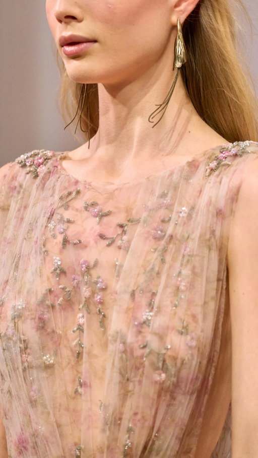 Pleated and layered tulle, in a delicate floral print, captures the tender femininity of #RalphLaurenSpring27. 

Crystal beading, baroque embroidery, and a bronzed rope belt add texture and tone, for an evening gown reflective of #RLCollection’s uncompromising approach to craft.

Explore more details from the Spring 2027 #RalphLauren Runway Show for #NYFW via the link in bio.