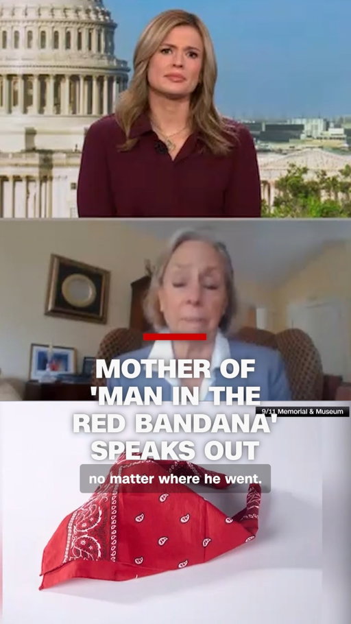 Her son, Welles Crowther, became known as the "Man in the Red Bandana" and has been honored for his bravery and heroism on September 11, including being posthumously awarded the Presidential Medal of Freedom this week. 

Alison Crowther spoke with CNN's Pamela Brown about her son's legacy, and shared a memory from days before 9/11 when she had questioned why he still carried his trusty bandana.

Follow live coverage on the 25th anniversary of 9/11 at our link in bio.