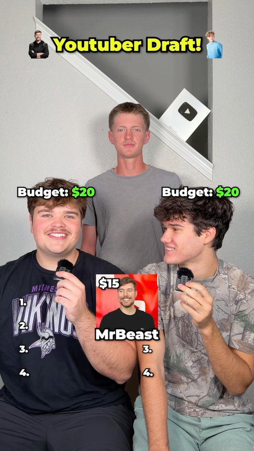 YouTuber Draft!🎥🤑#youtube #draft #games