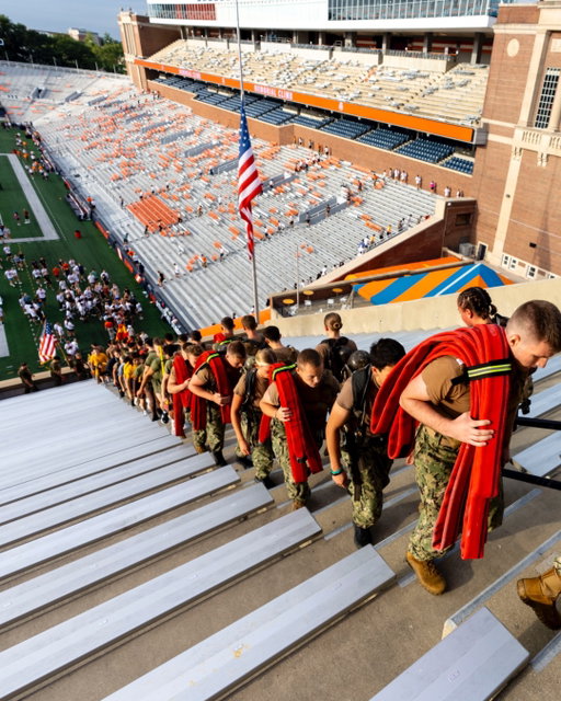 25 years later, we remember. 🇺🇸

Today, 1,500 members of the Illini community came together at Gies Memorial Stadium for the 9/11 Memorial Climb, honoring the heroes who responded, the lives lost, and the enduring spirit of service and sacrifice.

Never forget. 🧡
