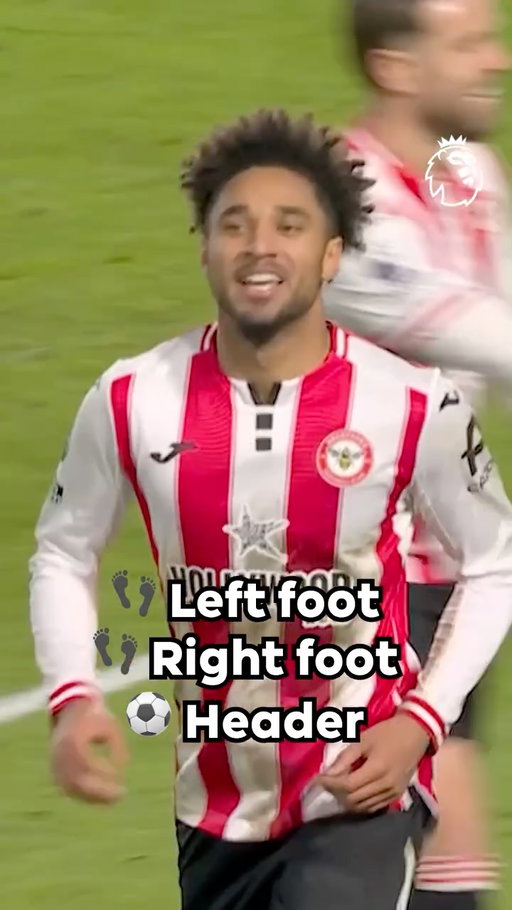 Left foot ✅
Right foot ✅
Header ✅

Kevin Schade's perfect hat-trick 🎩