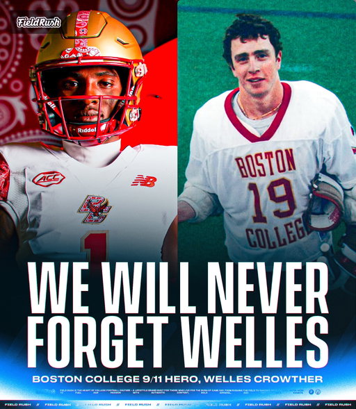 The Man in the Red Bandana ❤️

25 years ago today, Boston College alum Welles Crowther passed away on September 11th. That day, he saved 18 different lives.

Each year, Boston College honors his legacy by wearing Red Bandana uniforms. A bandana he was known for carrying with him throughout his life.

Never Forget 💔