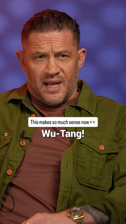 The signs were always there that Tom Hardy would launch a rap career 😂 #tomhardy #mobland #rap #wutang #grime