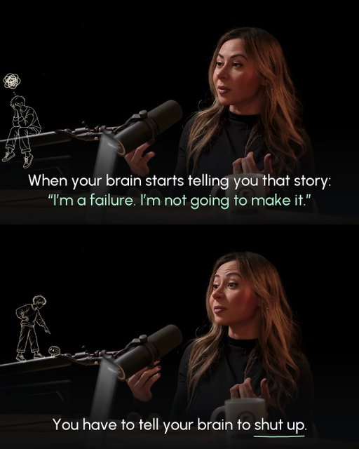 Attentional Redirection: Your brain can tell you all kinds of stories: you’re not good enough, you’re a victim, you’re a failure.

When self-defeating or negative stories are coming up for you, that is when you need to tell your brain to SHUT UP, and then redirect your attention to where YOU want it to be. 

Ask yourself:
“What’s the story YOU want to live?”
“Who am I?”
“What’s possible for me?”

MAKE YOUR OWN STORY. 

This is something you need to return to every day. Yes, every day. And when you catch yourself back in the negative story, redirect your attention again. Remember, anything is possible.