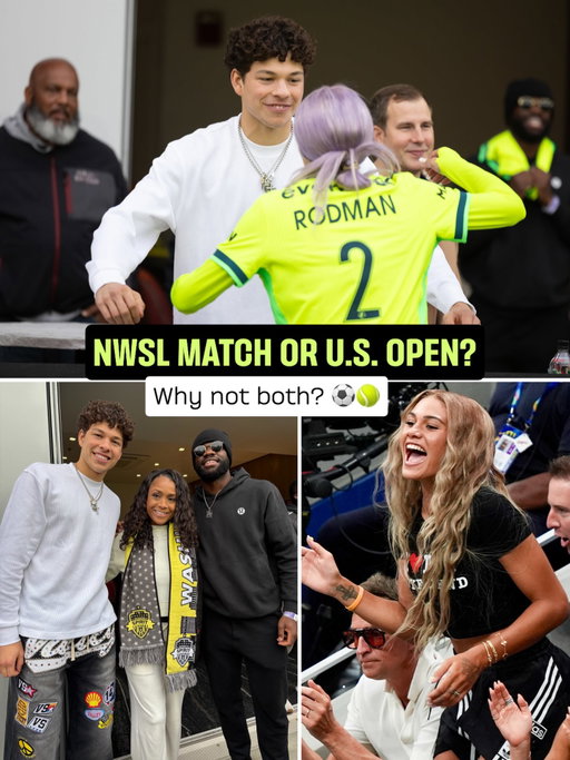 Trinity Rodman and her Boyfriend, Tennis Player Ben Shelton, reminding us that you really can have the best of both worlds! ⚽️🎾