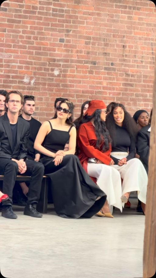 More views of the front row at @calvinklein spring 2027 runway show with @solangeknowles, WWD Weekend cover star @teyanataylor, @katieholmes, @tatemcrae and more.
