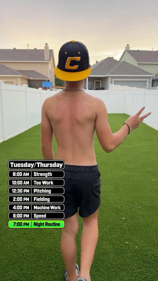 Tuesday and Thursday routine #baseball #baseballlife #baseballlove #basebroz #dayi̇nmylife @uadugout @canesnational11u @axebat