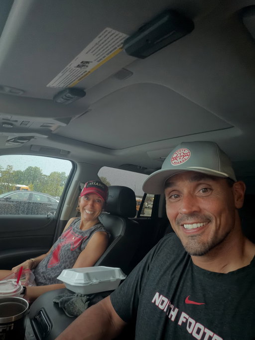 Making the most of a rain delay with my favorite teammate
