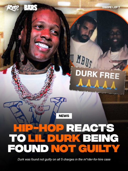 Hip-Hop reacts to Lil Durk being found NOT GUILTY in his federal m*rder-for-hire trial‼️

Artists & creatives across the industry are showing love and celebrating the major legal victory for Durk. 

Durk’s legal battle is not completely over, however. He still faces a separate trial over racketeering-related charges that were previously severed from this case.
