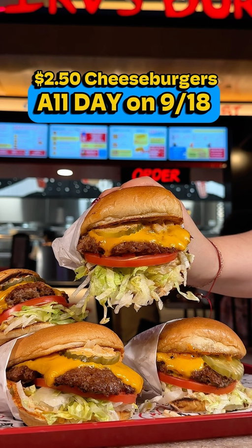 📢 SAVE THE DATE! 📢 We’re a week away from celebrating National Cheeseburger Day on September 18th! Join us at any Irv’s locations to appreciate the all American favorite burger 🍔

We will be doing $2.50 Cheeseburgers special all day long!

🗓️ Friday, September 18th
⏰ All Day at all locations

Cheeseburger Day | Burger Specials | Classic Burger