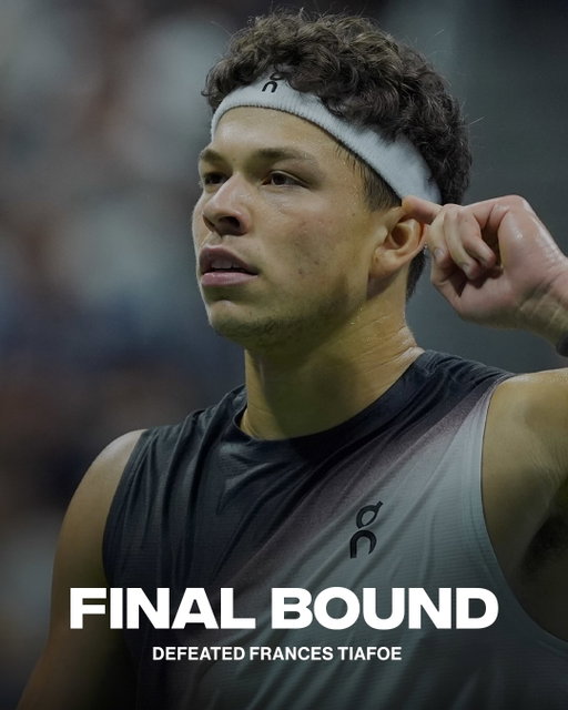 BEN SHELTON IS HEADED TO THE US OPEN FINAL 🙌😤

Shelton defeated Frances Tiafoe 3-1 to reach his first career Grand Slam final🔥

He becomes the first Black American man to reach the US Open final since Arthur Ashe in 1972.

(📸: Getty)