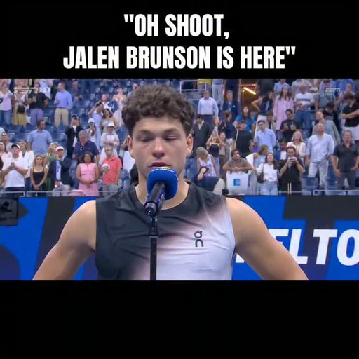 "It's not easy playing in front of your favorite athletes and celebrities 

I keep on looking up at the screen like oh shoot, Jalen Brunson's here" 

- Ben Shelton after defeating Frances Tiafoe to advance to U.S. Open final