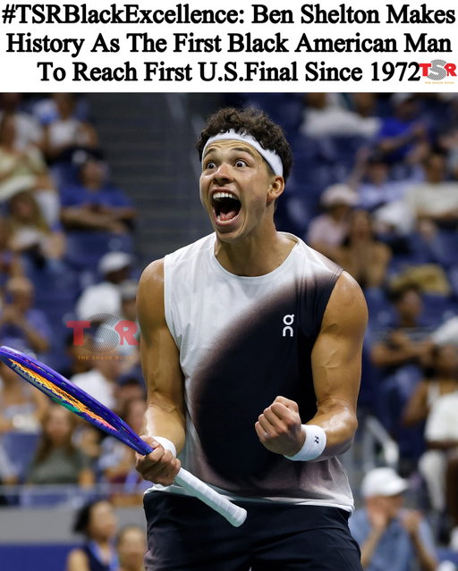 #TSRBlackExcellence: Amazing!🙌🏾 23-year-old #BenShelton is the first Black American man to reach a US Open final since #ArthurAshe in 1972 and the first Black American man to reach any major final since 1996 Wimbledon. Shelton secured his spot in the final by defeating #FrancesTiafoe in an all-American semifinal at the U.S. Open. He won the match with a score of 4-6, 6-3, 6-3, 7-5 and will face No. 1 seed #AlexanderZverev on Sunday for the US Open title in New York.✨ 🎾 📸:@gettyimages✍🏾:#TSRStaffJR