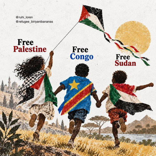 Liberation is connected. 🇵🇸🇨🇩🇸🇩

From Palestine to Congo to Sudan, people are fighting for their land, their dignity, their safety and their right to live freely.

Different histories. Different struggles. But the same demand: freedom, justice and a future without violence, exploitation or oppression.

Our solidarity cannot stop at borders.

None of us are free until all of us are free.

Comment “FREE” if you stand with Palestine, Congo and Sudan and all others affected — and share this post to keep their struggles visible. 🤲🏾🧡

#palestine #sudan #congo #freedom #nowar