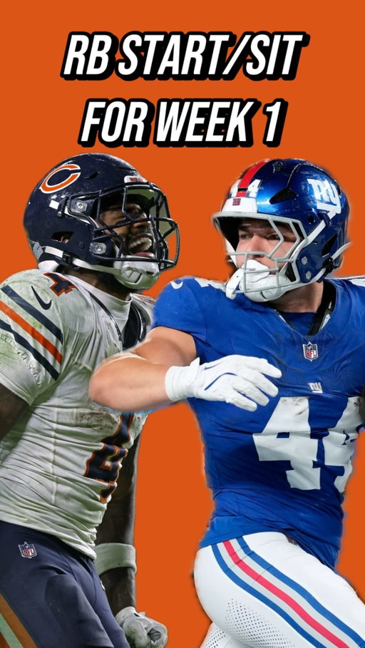 RBs TO START & SIT IN WEEK 1 #fantasyfootball #fantasyfootballadvice #nflfantasy #raiderswalterpicks #fantasyfootballtips
