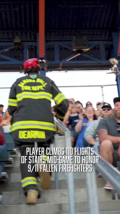 Christian Dearman climbed 110 flights of stairs, the equivalent of the 110 floors in the World Trade Center, during our game on 9/11. The stair climb is performed to honor the bravery and sacrifice of all first responders on 9/11. We will never forget the first responders who answered the call that day and gave their lives for others.