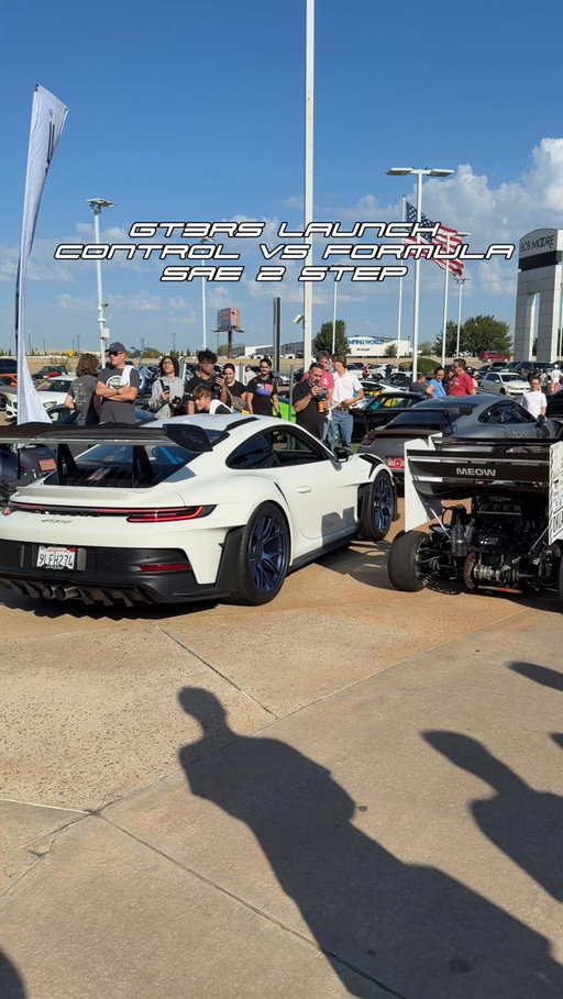 GT3RS vs @sooner_racing Formula SAE car 💥 Which one would you take out on the track 🤔 
__
#Porsche #PorscheOKC #GT3RS #FormulaSAE #CarShow