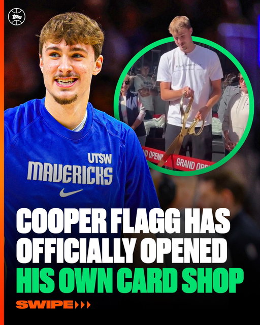 Cooper Flagg officially opens “Flagg Trading Co,” his new local card shop in Maine 🔥
