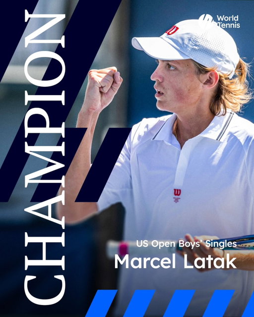FIRST GRAND SLAM TITLE 🏆

Marcel Latak saves match points to defeat junior world No. 1 Guto Miguel 3-6 7-5 7-6(15-13) in an astonishing final, claiming the US Open Boys' Singles title on home turf! 🇺🇸