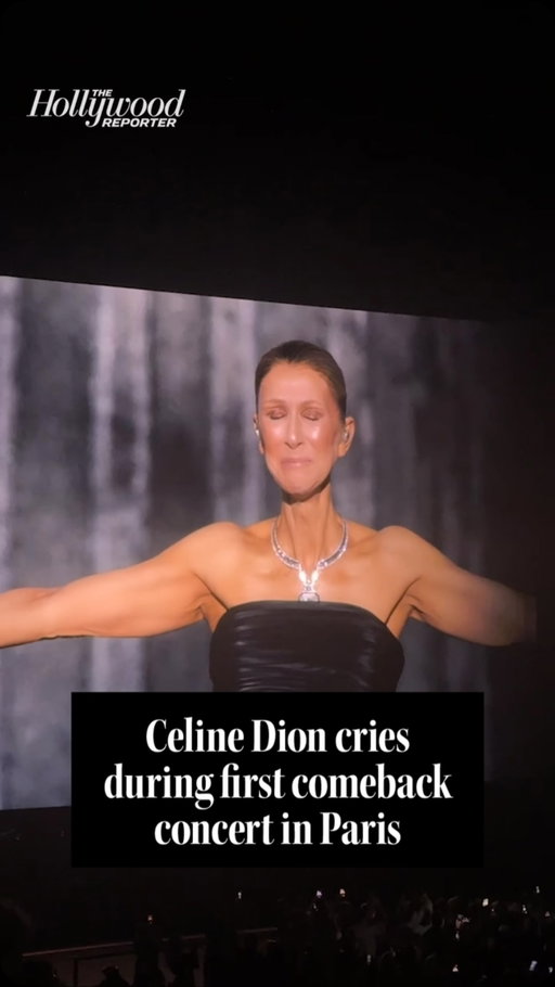#CelineDion (@celinedion) cries during the first show of her Paris residency, which marks her first series of concerts in six years