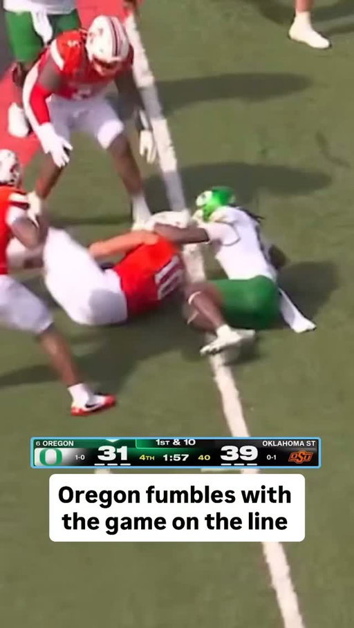 Oregon fumbles and Oklahoma State pulls off the shocking upset!