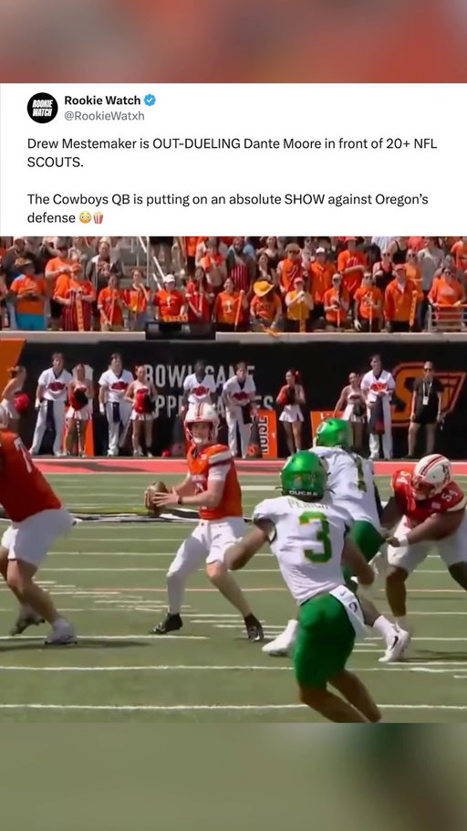 Drew Mestemaker making his case for Draft Day 😮‍💨

(via RookieWatxh/x)

#cfb #nfldraft #oklahomastate