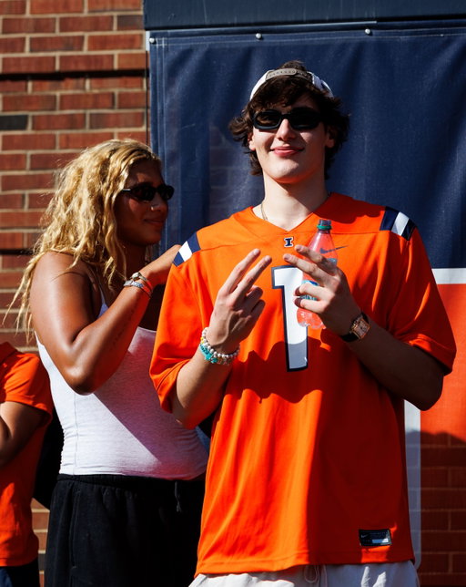 Mirk supporting #Illini football 🏈 🏀